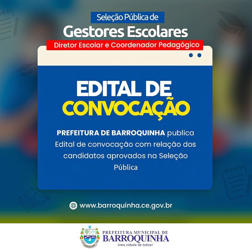 EDITAL DE CONVOCAÇÃO Nº: 001/2023 – Prefeitura de Bragança