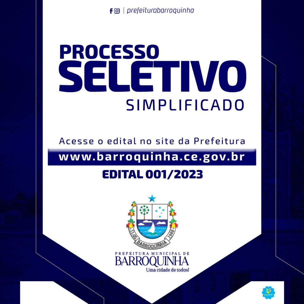 PROCESSO SELETIVO SIMPLIFICADO EMERGENCIAL Nº 004/2023 Prefeitura Municipal  de Pedra Preta